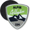 Allgäu Alpin Grün/Klett-Patch gestickt 61 x 55 mm/Klett Patch Patches Abzeichen Aufnäher Applikation zum aufkleben aufnähen auf Kleidung Rucksack Tasche/COH