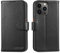 Lensun Cover per iPhone 13 Pro, Custodia in Vera Pelle [RFID Blocking] Slot Schede Libro con Portafoglio Chiusura Magnetico Flip Custodie Cuoio per Telefono iPhone 13 Pro - Nero