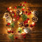 Luci Natalizie a Batteria, 2m 20 Led Luci di Natale Bianche Calde Pigna Bacche Rosse Ghirlanda di Luci Natale Luci Natalizie Led per Camino Mensola Del Camino Tavolo