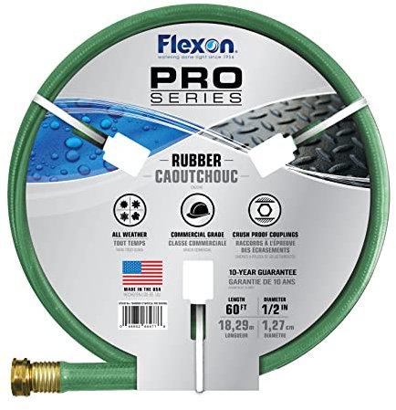 Flexon Premium-Gartenschlauch, 1,27 cm x 18,3 m, grüner Gummi