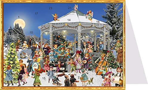 Postkarten-Adventskalender Am Pavillon: Papier-Adventskalender