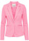 ICHI IHKATE Pique BL Damen Blazer Kurzblazer Jacke EIN-Knopf-Blazer mit Stretch, Größe:M, Farbe:Super Pink (172625)