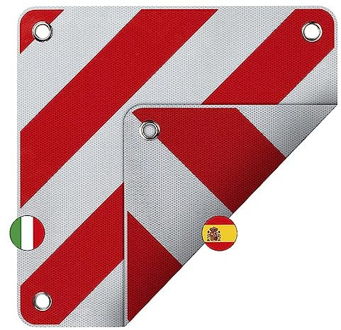 ProPlus Warntafel PVC Rot-Weiß Italien Spanien 2in1 Wohnwagen Warntafeln Warnschild 50cm