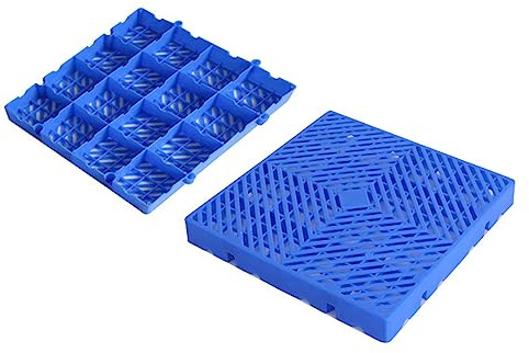 Palette Emboîtement de Stockage Marchandise, Palette Plastique pour Sous-Sol Stockage, Combinaison de Caillebotis Plastique, Grille de Stockage Palettes pour Entrepôt, Rangement, Etagère, Exterieur (