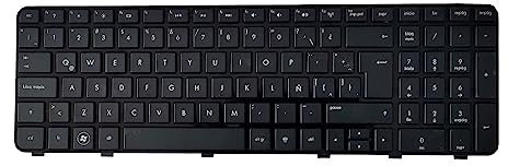 YANHAO Nuevo Teclado Latino for portátil HP Pavilion DV6T DV6-6000 DV6-6100 DV6-6200 DV6-6B00 DV6-6C00 NoBacklight Negro [Fácil de Instalar]