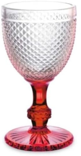 Verre à Vin Diamant Rouge Transparent Verre 330 ml (6 unités)