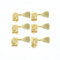Fame 371KSK Locking Tuners 6L Gold, Stimm-Mechaniken für E-/Westerngitarre, Backlocking-Funktion, 1:14 Übersetzungsverhältnis, 6-in-Line Kopfplatten, 8,3 mm Bohrungen, Keystone-Flügel, Kunststoff,