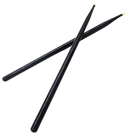 1 Paar Schwarze Drumsticks - verschiedene Größen | Schlagzeug Sticks | Geschenke für Schlagzeuger - eins der besten Geschenke für Drummer - Hochwertiges Holz (7A)