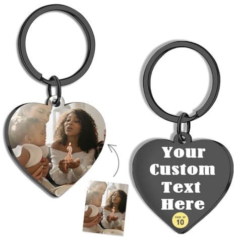10Stück Personalisierte Massen Schlüsselanhänger, Doppelseitig Gravierter Foto/Logo/Text Schlüsselanhänger, Souvenirs, Werbe, Geschäftsgeschenk #5