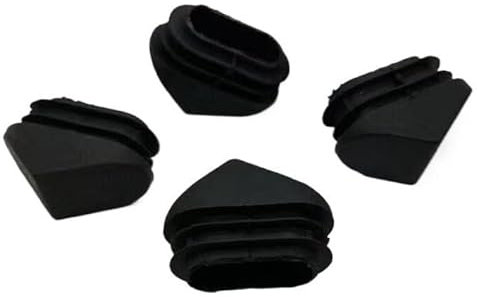 Capuchons de pied de chaise, embouts de tube, 4 pièces, bouchon intérieur triangulaire elliptique en plastique for capuchons d'obturation d'extrémité de tuyau en acier, couverture de pied de chaise d'