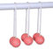 Uber Games Ladder Golf – Set of 6 spare Golf ball bolas – 3 x Sky & 3 x Coral – Made from real golf Balls spaced 12” (30cm) apart by rope - Suitable for families, kids & adults – Great party game