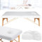 WIYETY Spannbezug für Massageliegen 190x80cm, Bezug für Massageliege mit Loch, Dick Waschbare Massagetische Elastisches Bettbezug, Anti-Schmutz, für Schönheits- und Behandlungsliegen Verwendet (Weiß)