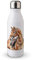 MAXIKIWI Einwandige Wasserflasche mit Schraubverschluss, nicht isoliert, leichtes Aluminium, BPA-frei, auslaufsicher, Wasserfarben-Motiv Pferde, 4–500 ml
