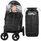 ZONSUSE Fußsack für Kinderwagen Buggy, Winterfußsack Baby Fußsack, Babyfußsack für Babyschale, Winterfußsack mit Reißverschluss Waschbar Abnehmbar Passend für Alle Kinderwagen (Schwarz)