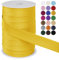 LEREATI Schrägband 25mm x 50m, Einfassband zum Nähen Doppelt Gefaltetes Stoffband aus Polyester Hemming Tape Satin, Nahtband zum Nähen Basteln Dekorationen DIY Handwerk (Hellgelb)