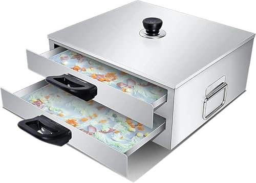 KJZQXYX Machine à Rouler Le Riz à Vapeur en Rouleau, cuiseur à Vapeur en Rouleau de Nouilles de Riz en Acier Inoxydable, cuiseur à Vapeur Chinois Changfen avec tiroir à 2 Couches