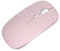 Mouse wireless ricaricabile compatibile con Bluetooth, mouse ergonomico portatile silenzioso per iPad, computer, laptop, tablet, telefono, ufficio, mouse da gioco, ampiamente compatibile (rosa)