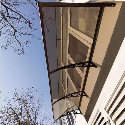 JXIPANUL Front Door/Window Overhang Awning,Modern Polycarbonate Front Door Canopy,Outdoor Overhang Awning,Awning For Door Entrance For Sun Shutter,UV, Rain,Snow(120x360cm/47 x142)