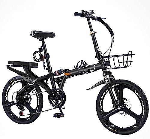 Fahrrad Faltbares Mountainbike, Falträder mit Scheibenbremse, faltbares Fahrrad aus kohlenstoffreichem Stahl, Faltrad für Erwachsene/Männer/Frauen mit vorderen und hinteren Kotflügeln A, 20