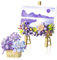 LEIMEND 558 Pièces Mini Bloc de Construction Violet Construction de Bouquet de Fleurs avec Panier de Fleurs Chevalet Blocs de Fleurs Cadeau d'anniversaire Ornement Décoration