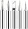 5Pcs 900M Soldering Iron Tips - Soldering Iron Needle Tips - Universal Lead-Free Soldering Tips Set for Electronic Repairs, DIY, and Welding Tools (I+B+K+2.4D+3C) - Silver