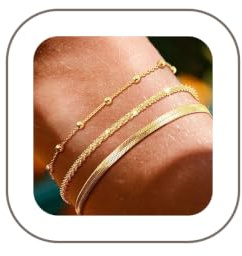 ZOERAY Armband Damen Gold Silber Wasserfest 18K Vergoldet Armbänder Set | 3 Stück Stapelbare Charm Armbander Gold Silber Twist Schlange Armkette Verstellbare Armreif Modeschmuck Geschenke für Frauen