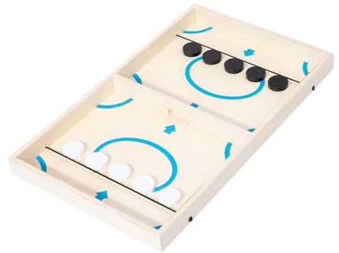 Hockey Party Brettspiel - Sling Puck Spiel | Holz Winner Brettspiele | Winner Puck | Hockey Spielspielzeug, Family Gewinner | Tischspiele Für Kinder, Kleinkinder, Familie