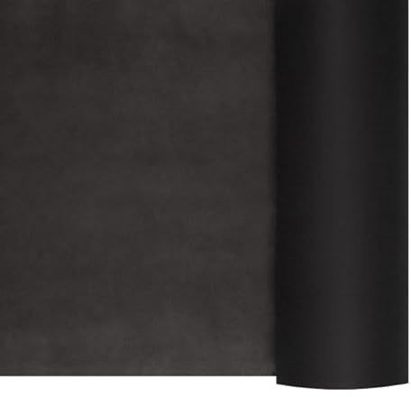 Thouy Nappe en spunbond Noir en Rouleau 1,20 x 50 m