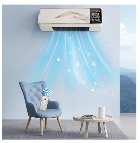 KHUKHU Air Conditioner Wall Mounted With Remote, Heating And Cooling Dual Mode Air Conditioning Unit With Timer Suitable For Bedroom, Living Room, Office