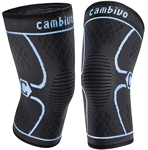 CAMBIVO Kniebandage Männer Damen X2, Bandage Knie hilfreich Erholung bei Meniskusriss, ACL und Arthritis, Kniebandage Meniskus für Laufen, Wandern, Joggen, Sport, Volleyball