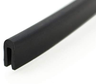 SMI-Fassungsprofil V1 für 1,5mm aus EPDM Vollgummi Schwarz widerstandsfähiger Kantenschutz für Scheiben, Fenster, Blech U-Profil, U-Gummiprofil, U-Form (50 m)