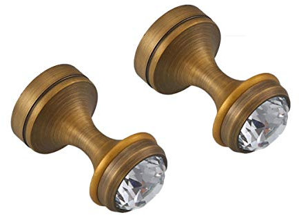 TentHome 2 Stück Kleiderhaken Messing Antik Garderobenhaken Retro Wandhaken Handtuchhaken Bademantelhaken Badhaken zum Bohren für Bad und Küche, Golden