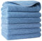 Polyte - Premium-Waschlappen aus Mikrofaser - fusselfrei - Blau - 33 x 33 cm - 6 Stück