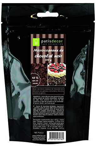 PATISDECOR Micro Copeaux Chocolat Noir 100 g