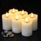 Eywamage Realistic LED Votive Candles with Timer Set of 6, Flickering Flameless Battery Small Pillar Candles 2 x 3
