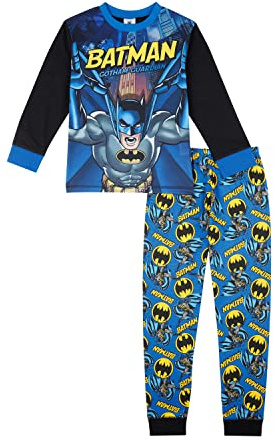 DC Comics Batman Boys Pyjamas Pj Set, Gotham Guardian Pjs, Official Merchandise (8-9 Years) Blue