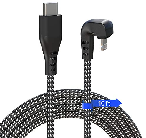 KETAKY Plus USB C to Lightning Cable 3M,180 Degree iPhone Charger Cable [MFi Certified] Nylon Braided Long Fast PD Charging iPhone Charger Compatible with Phone 14/14 Pro/13/13 Pro Max/13 Mini/12