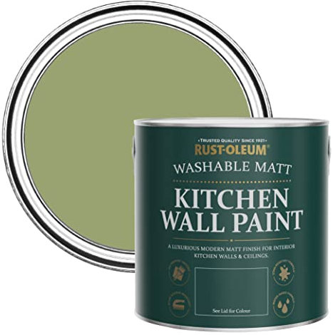 Rust-Oleum Green Washable Kitchen Wall Paint in Matt Finish - Familiar Ground 2.5L