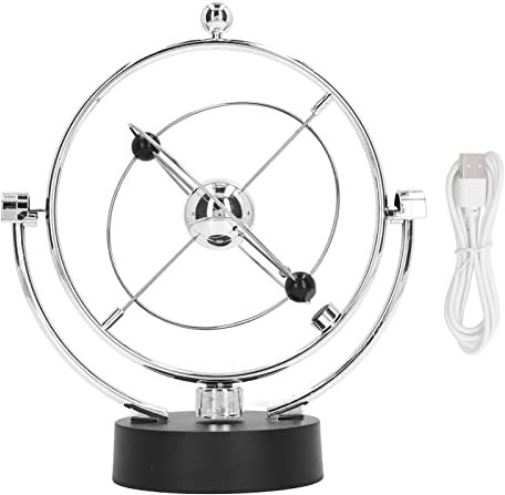 Restokki Boule Électronique Mouvement Perpétuel, Pendule de Newton Jouet De Bureau Système Solaire, Newton Pendule pour Bureau Maison, Magnétique Ornement en Orbite
