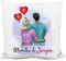 True Statements Kissen mit Namen personalisiert für Paare „Pärchen mit Herzluftballons“ - 40x40cm, inkl. Kissen-Füllung - Geschenk für Paare zum Geburtstag, Valentinstag, Weihnachten
