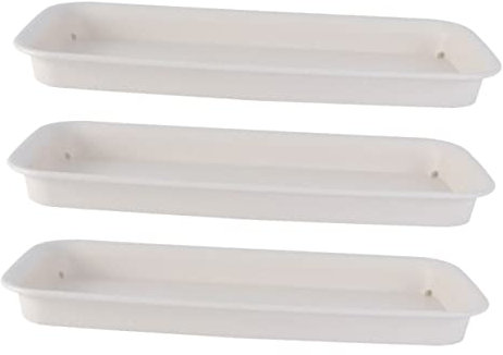 Yardwe 3pièces Plateau De Fleurs Plastique Lot de Souches Rectangulaires Anti-Fuite pour Plantes Intérieures Et Extérieures Protection du Sol Et Collecte Eau