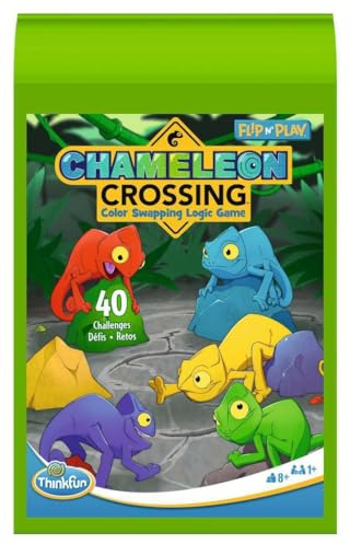 ThinkFun 76577 - Flip N' Chamäleon Crossing - das Reise-Logikspiel, für Kinder und Erwachsene ab 8 Jahren, ab 1 Spieler
