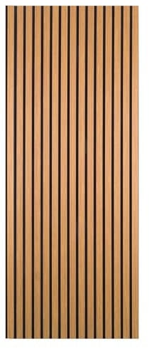 DecorAndDecor Acoustic Slat Wood Wall Panel and Ceiling Panelling Decorative 3D MDF 120 x 60 Oak