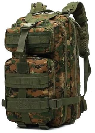 Tiangi 30L Militärischer Taktischer Rucksack für Herren und Damen, Kapazität 2 Tage, Rucksack für Wandern Militär Taktisch Trekking Reisen Camping und andere Outdoor Aktivitäten (Woodland)