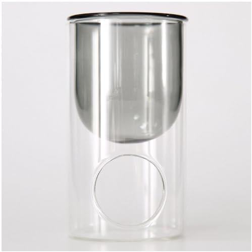 Brûleur en verre pour huiles essentielles et cire, aromathérapie, diffuseur d'huiles essentielles, bougeoir, chauffe-huile parfumée pour décoration d'intérieur, chambre à coucher, gris