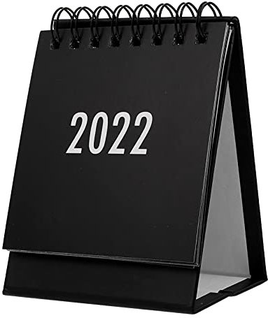 1 x Mini-Tischkalender 2021-2022, Mini-Kalender 2021-2022, Tischkalender, Dekoration, Lipgloss, Papier, Perleffekt, Büro