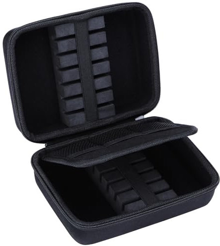 Lebakort Hart Hülle Dartpfeile Etui für 12 Stück Steeldarts oder weiche Spitze Darts,eingebaute Speicher Rohre und Taschen für Flights, Spitzen, Schäfte