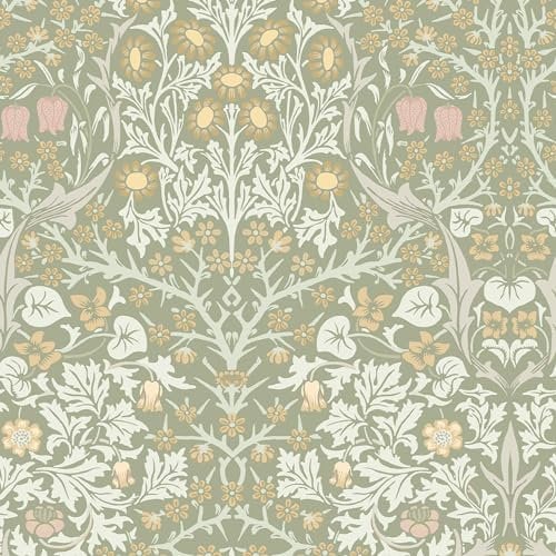 William Morris At Home Blackthorn Sage Vliestapete 10mx52cm | | Einfach anzubringen und zu Entfernen 1005 x 52