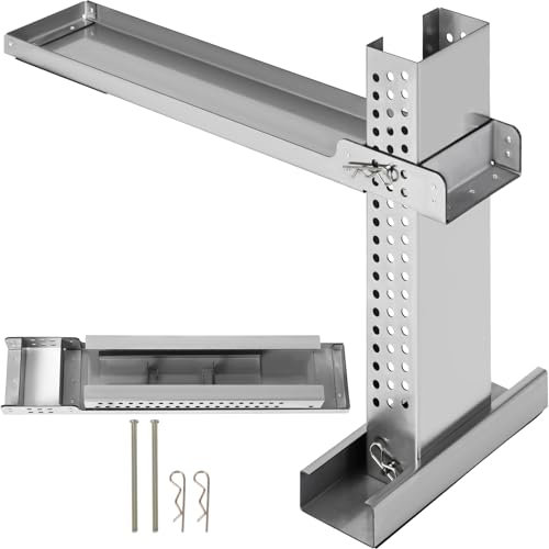 Prolunga Prolunga per Scale Resistente, Prolunga per Scale in Acciaio Inossidabile per Scale, Stabilizzatore per Scale Regolabile in Altezza da 2 a 15 con Tappetino Antiscivolo, Livellatore per Sc