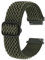 BISONSTRAP Bracelet de Montre en Nylon Extensible, Bandes à Boucle Réglable, Libération Rapide, Bracelet en Nylon Tressé Élastique 22mm, Vert Armée